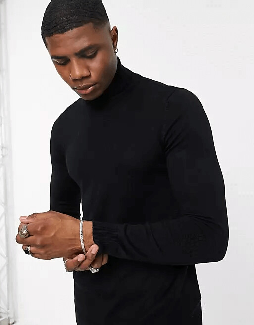 

Водолазка Pull&Bear Knitted, черный