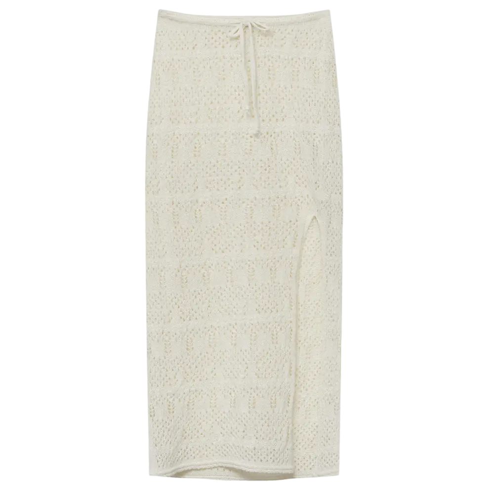

Юбка Pull&Bear Crochet Midi, белый