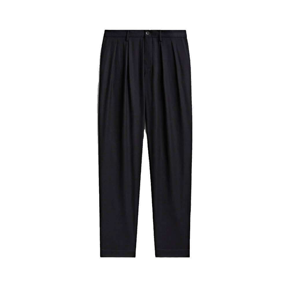 Брюки-чинос Massimo Dutti Relaxed-fit Wool Limited Edition, тёмно-синий (Размер S) брюки шерстяные 42 размер