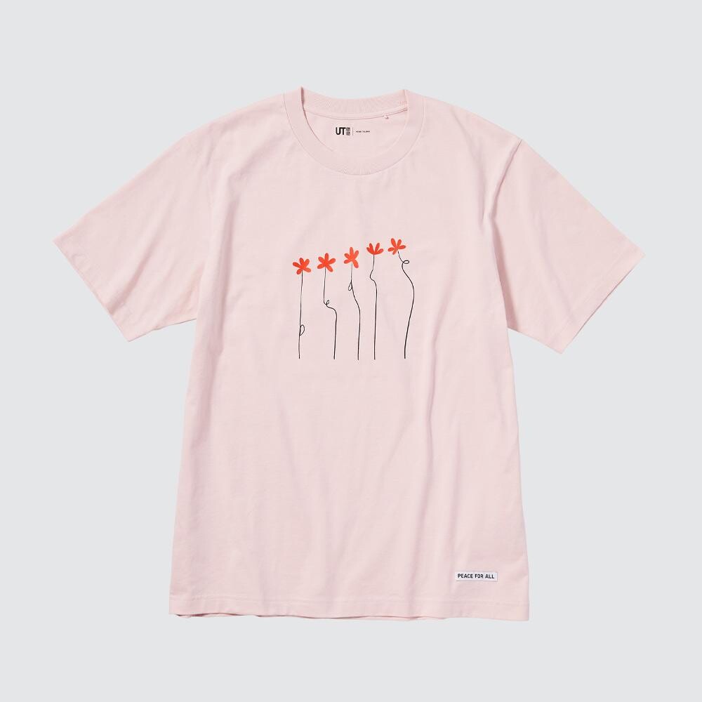 

Футболка с принтом унисекс Uniqlo, гуашь