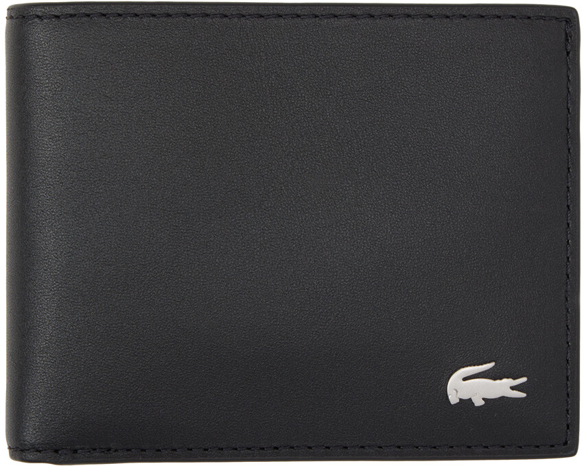 

Черный бумажник в два сложения Lacoste