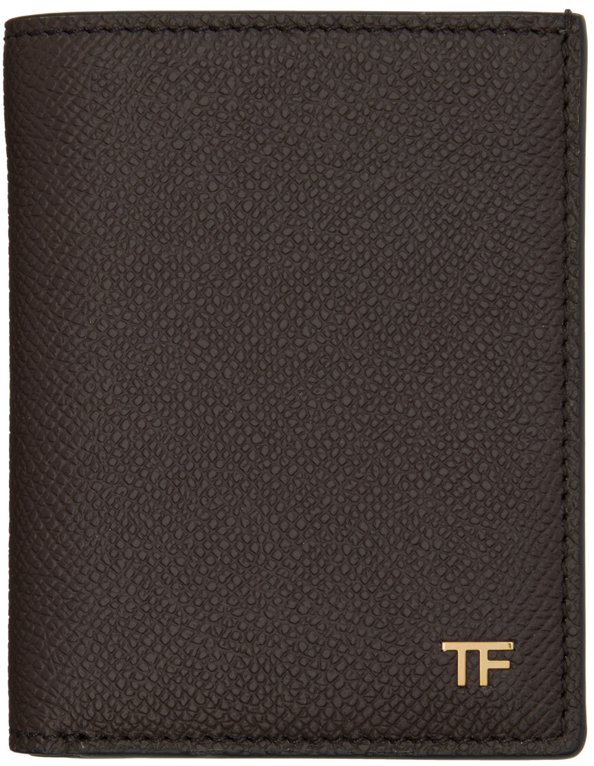 

Коричневая складная визитница TOM FORD