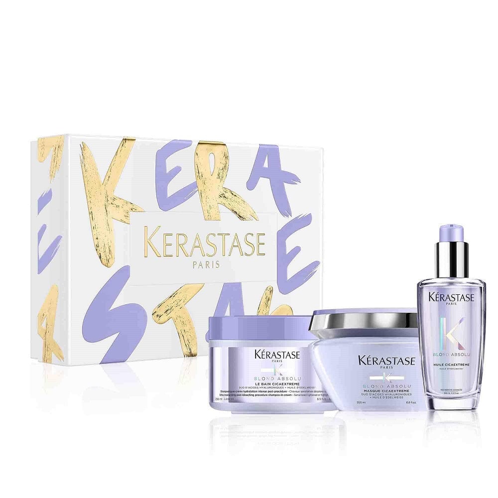 

Kerastase Блондин Absolu Cicaextreme набор крем для ванн для волос 250мл + маска для волос 200мл + масло для волос 100мл