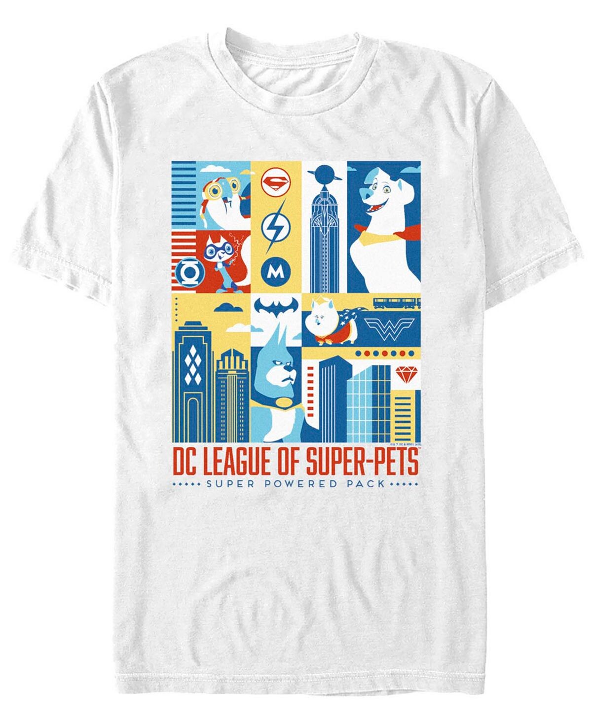 

Мужская футболка с коротким рукавом super pets super powered pack Fifth Sun, белый