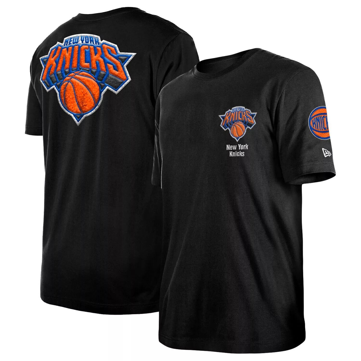 

Мужская черная футболка New Era New York Knicks 2022/23 City Edition Elite Pack, Черный