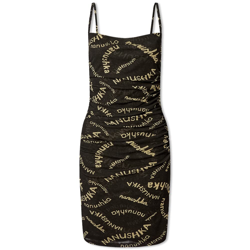 

Платье Nanushka Adie Logo Mesh Mini Dress
