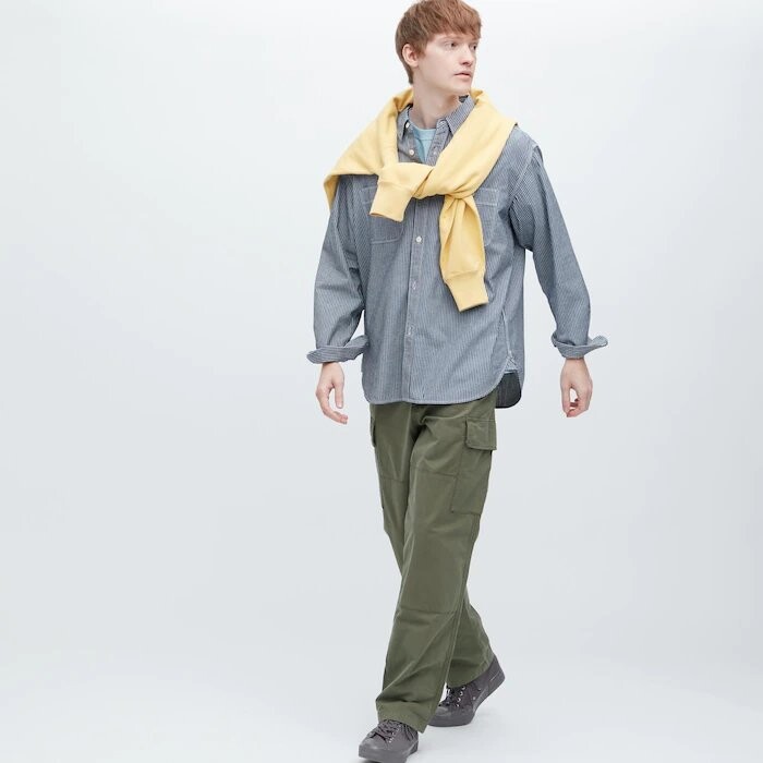 

Мужские брюки Uniqlo Utility Cargo, тёмно-зелёный, Зеленый