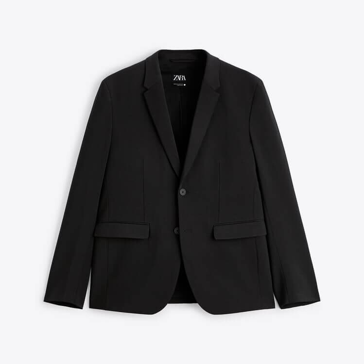 Пиджак Zara Suit Technical, черный