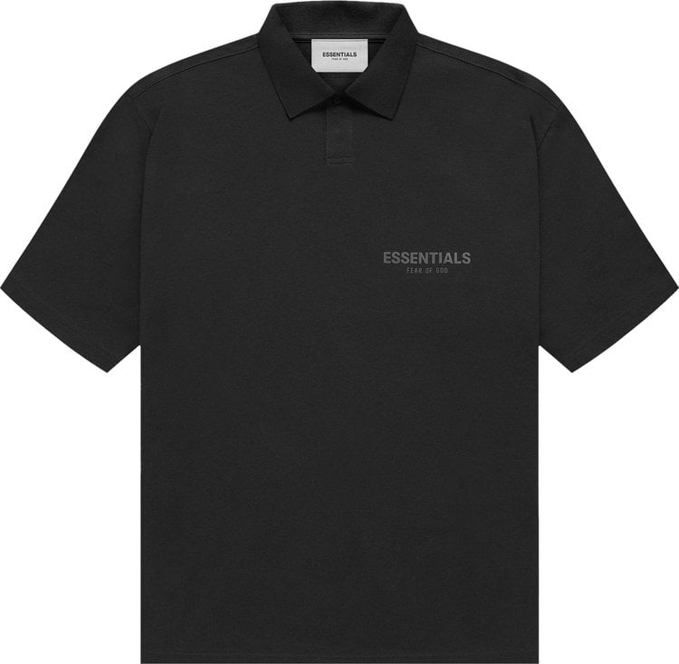 Футболка Fear of God Essentials Short-Sleeve Polo 'Stretch Limo', черный - фото