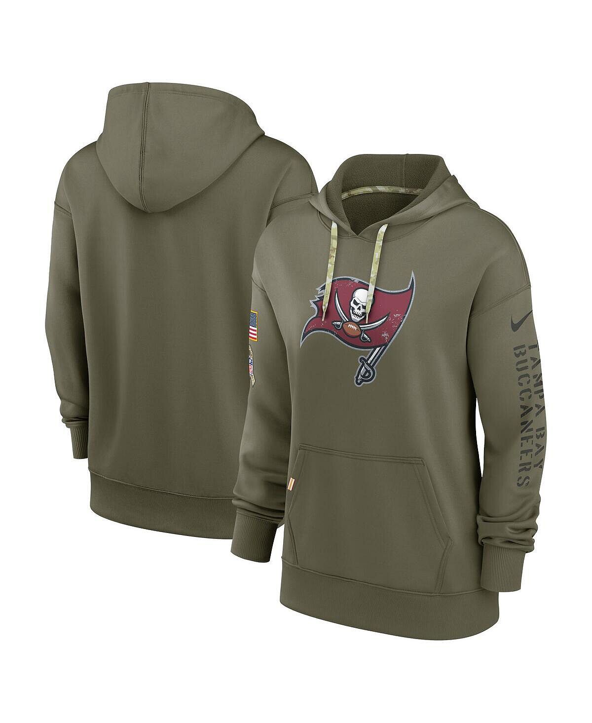 

Женская оливковая толстовка с капюшоном tampa bay buccaneers 2022 salute to service performance Nike, Зеленый