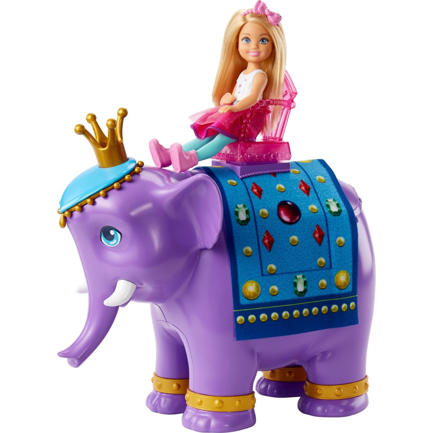 Кукла Barbie Dreamtopia Челси и король слонов кукла шарнирная королевский образ 4677148