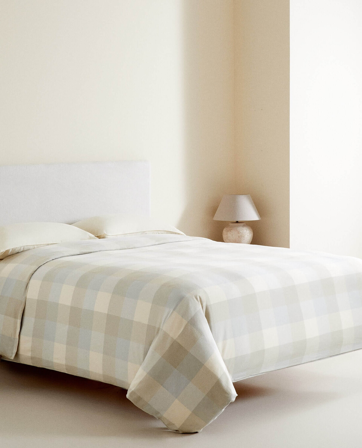 

Пододеяльник Zara Home Check Flannel, серый/бежевый