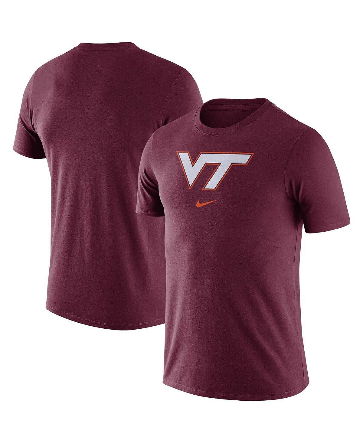 

Мужская футболка с логотипом maroon virginia tech hokies essential Nike