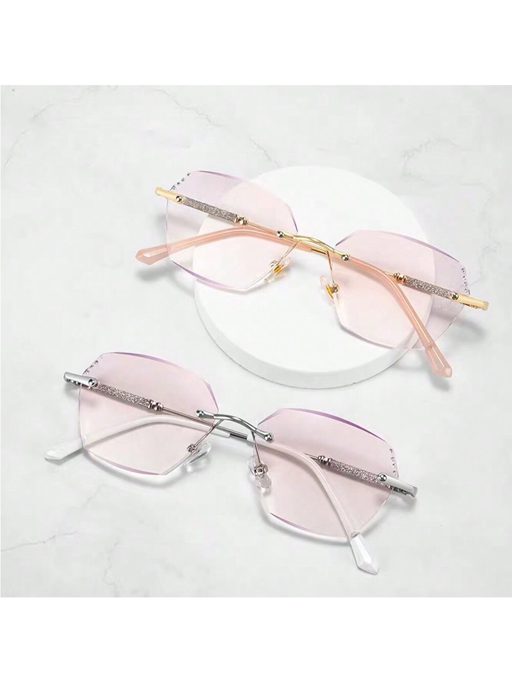 Женские очки для чтения без оправы с защитой от синего света и большими линзами — элегантное