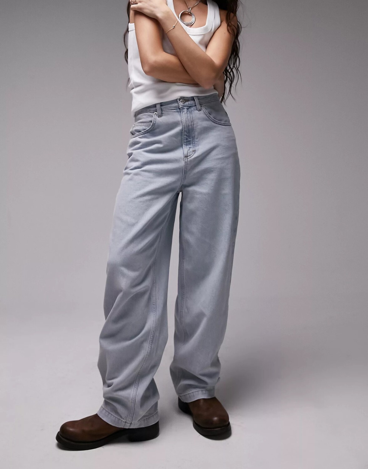 

Джинсы Topshop Baggy, светло-голубой