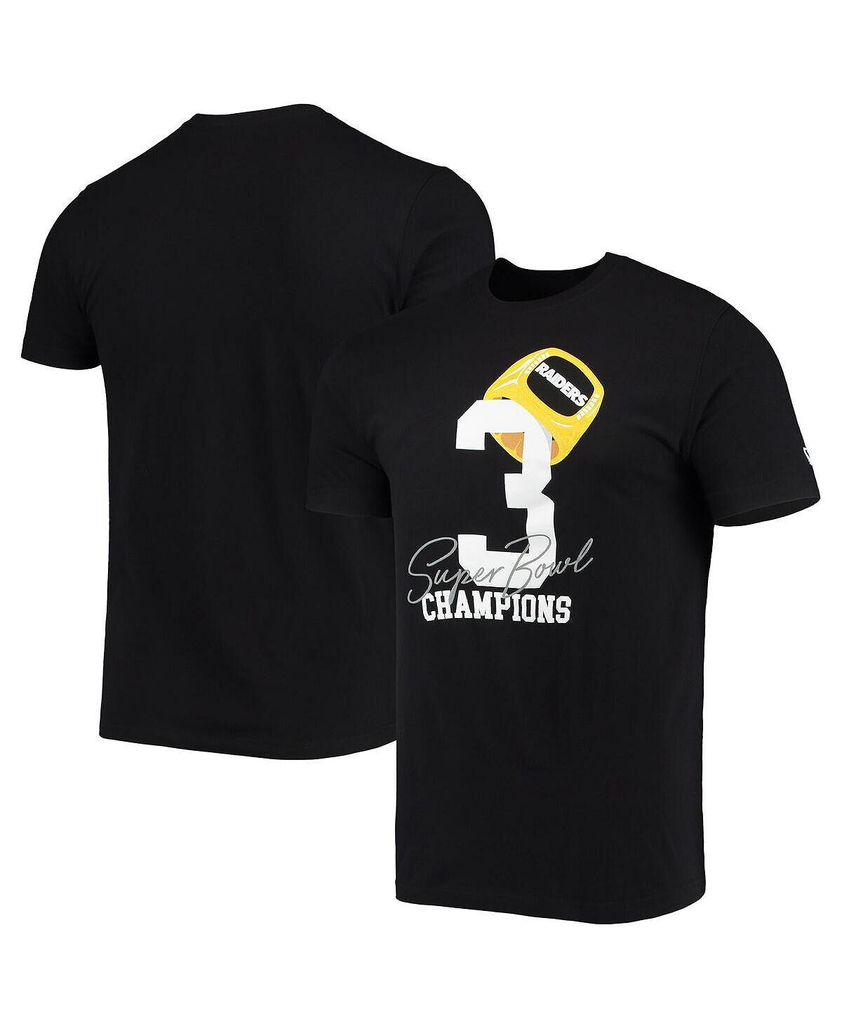 

Мужская черная футболка las vegas raiders local count the rings New Era, черный