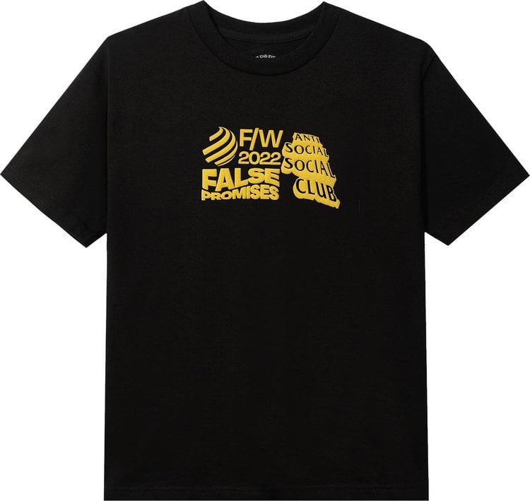 Футболка Anti Social Social Club False Promises Tee 'Black', черный - фото