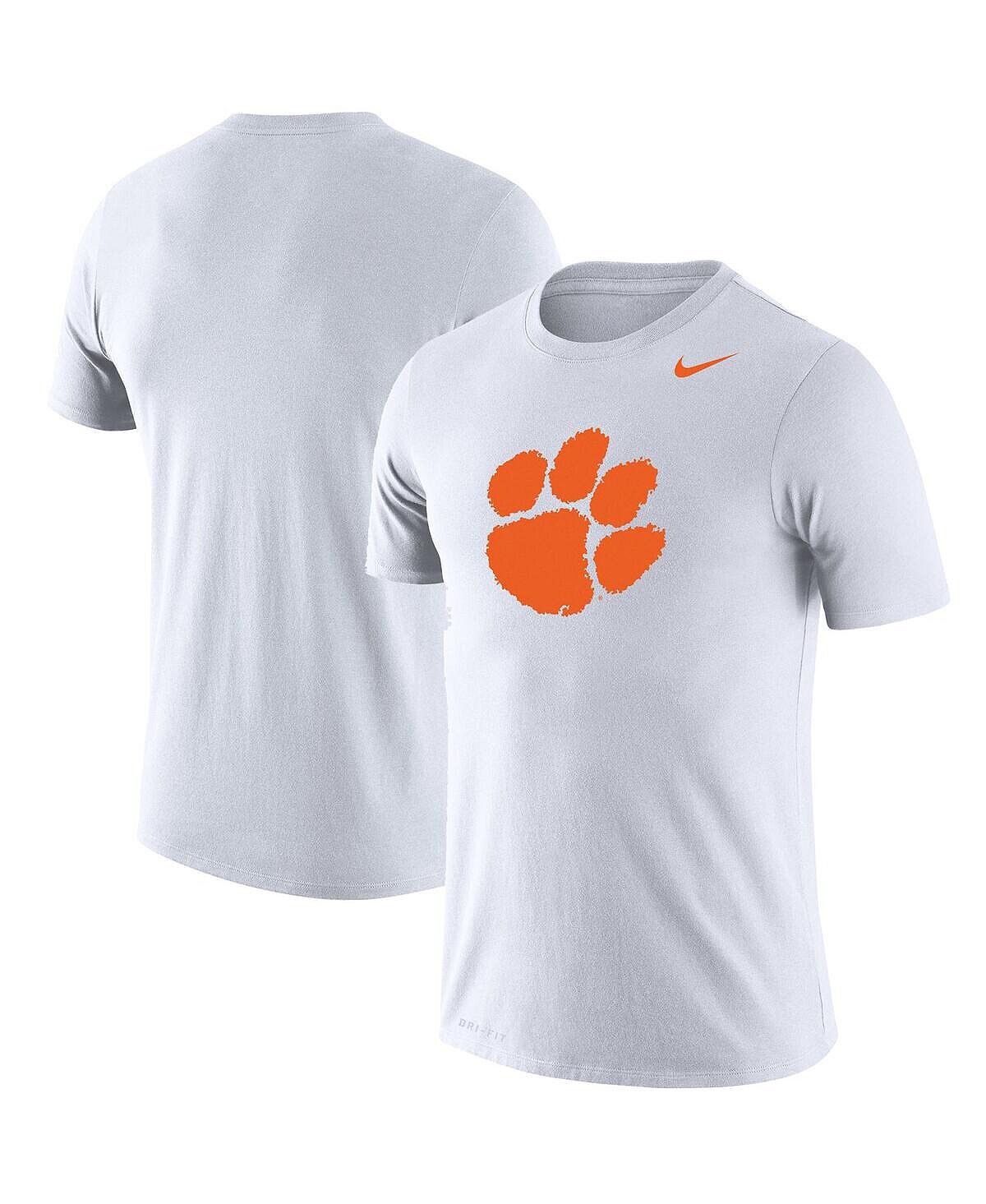 

Мужская белая футболка clemson tigers school logo legend performance Nike, белый