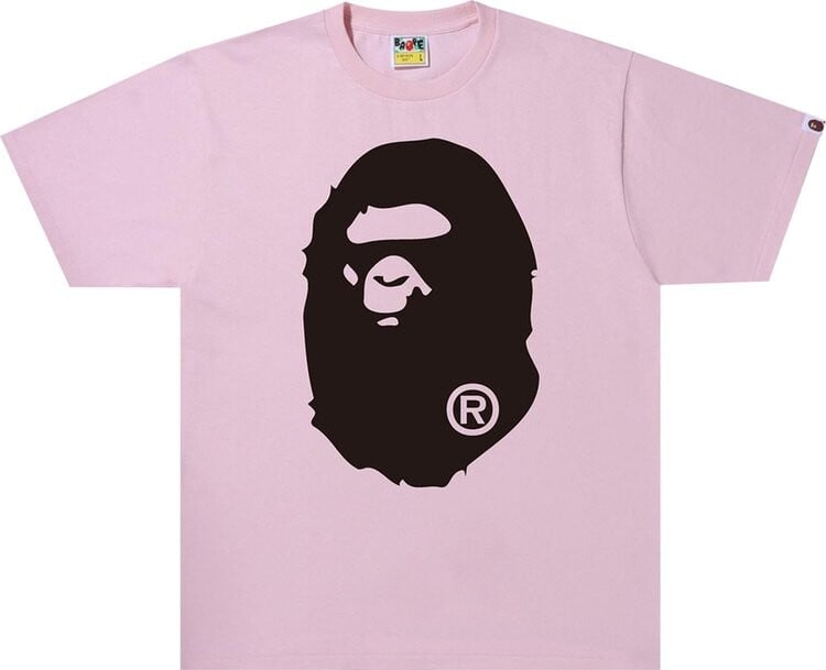 

Футболка BAPE Bicolor Big Ape Head Tee 'Pink', розовый