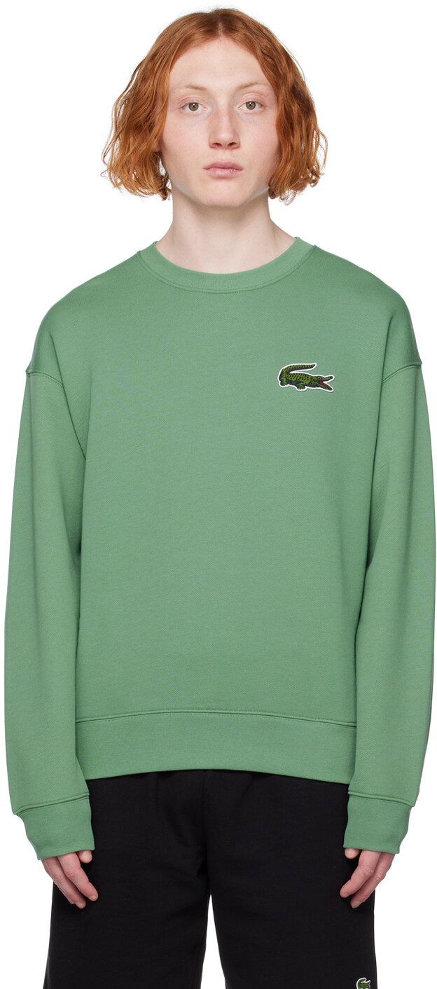 

Зеленая толстовка свободного кроя Lacoste, Зеленый