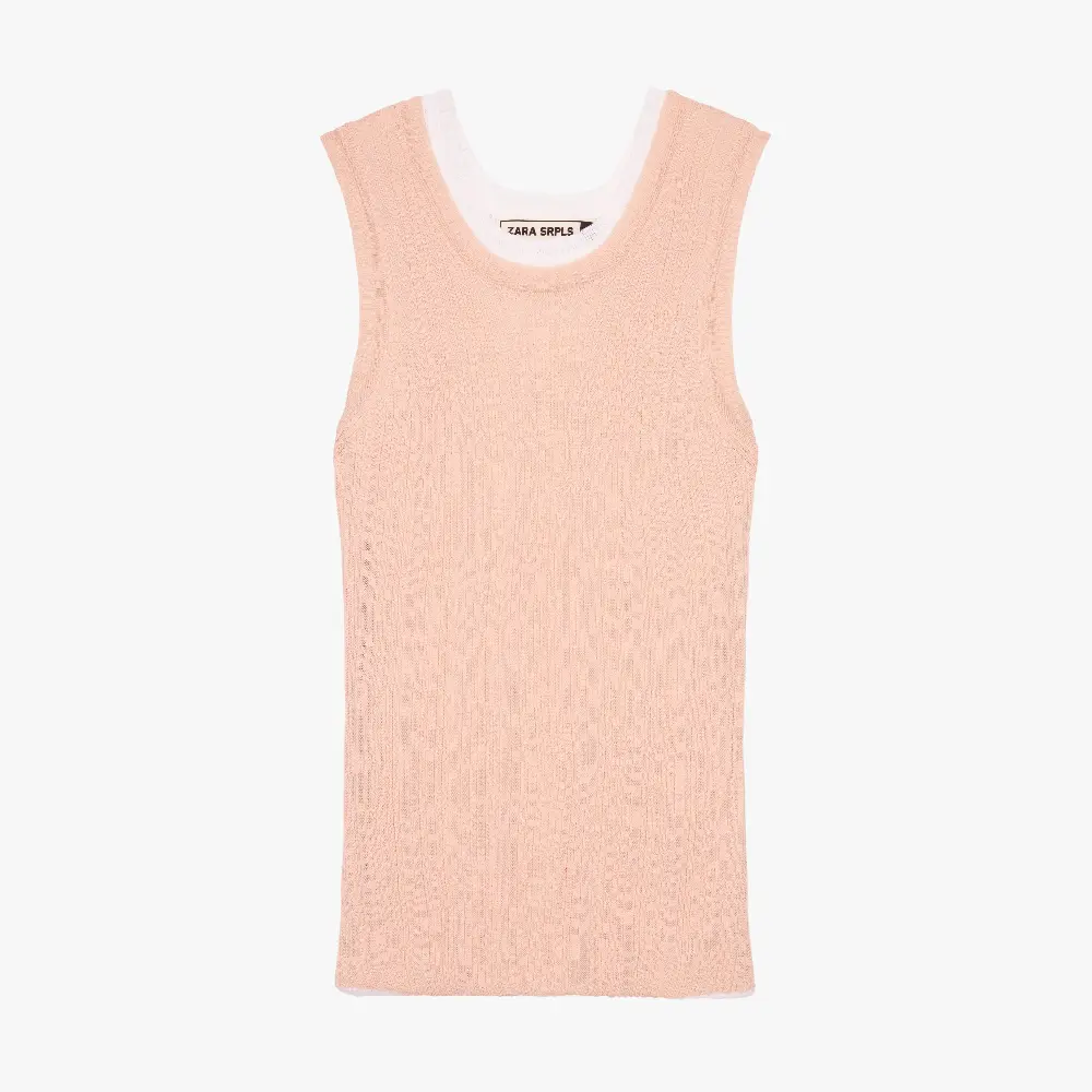 

Топ Zara Tnk 10, светло-розовый