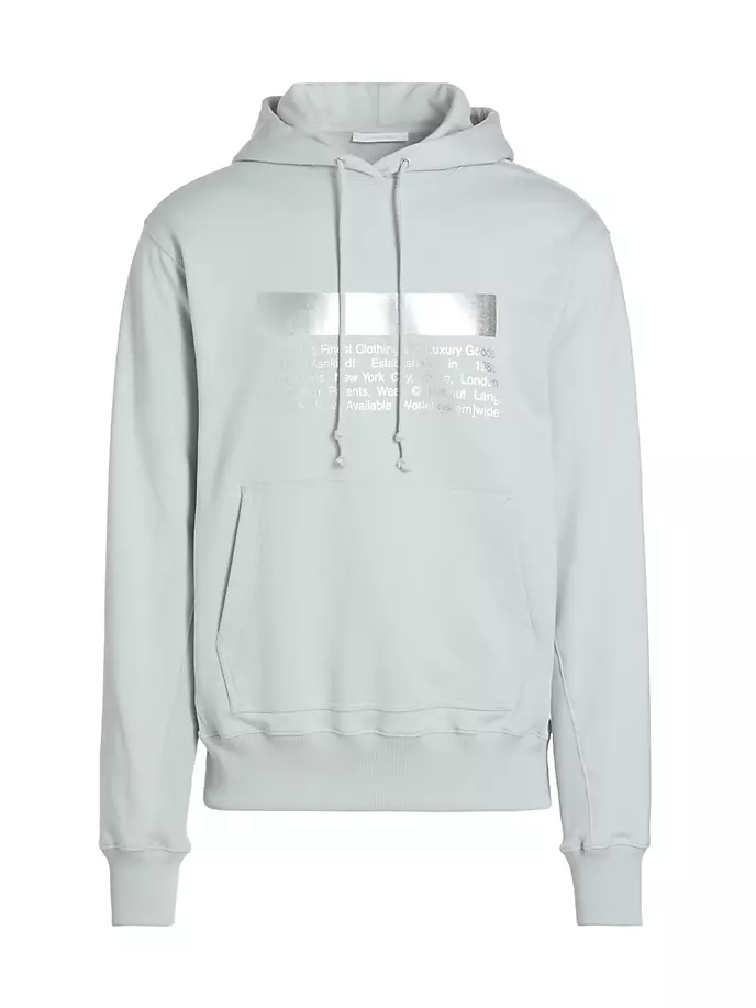 

Толстовка оверсайз с металлизированной полоской Helmut Lang, синий