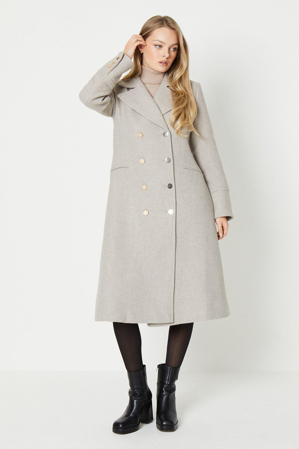 цена Пальто премиум-класса из итальянской шерсти из смесовой шерсти Oasis, бежевый