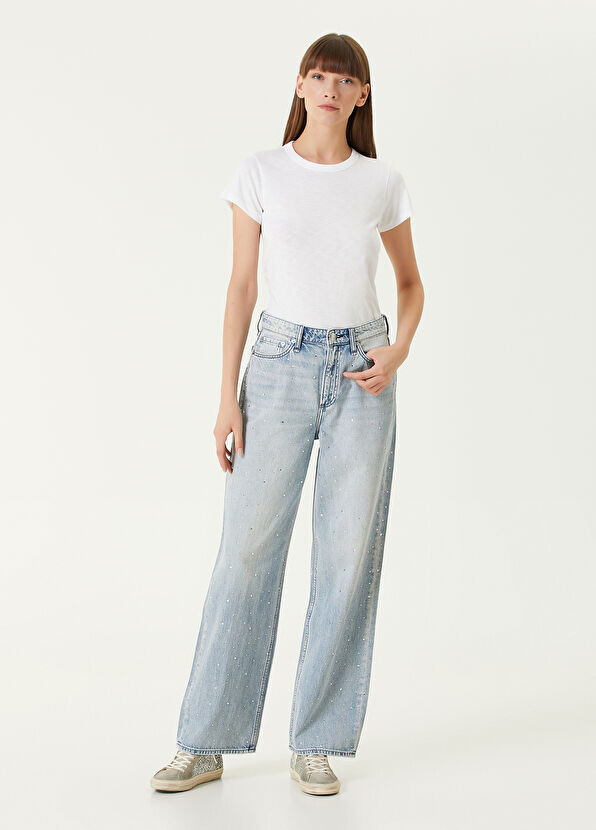 

Широкие джинсы Logan с эффектом камня Rag&Bone, голубой