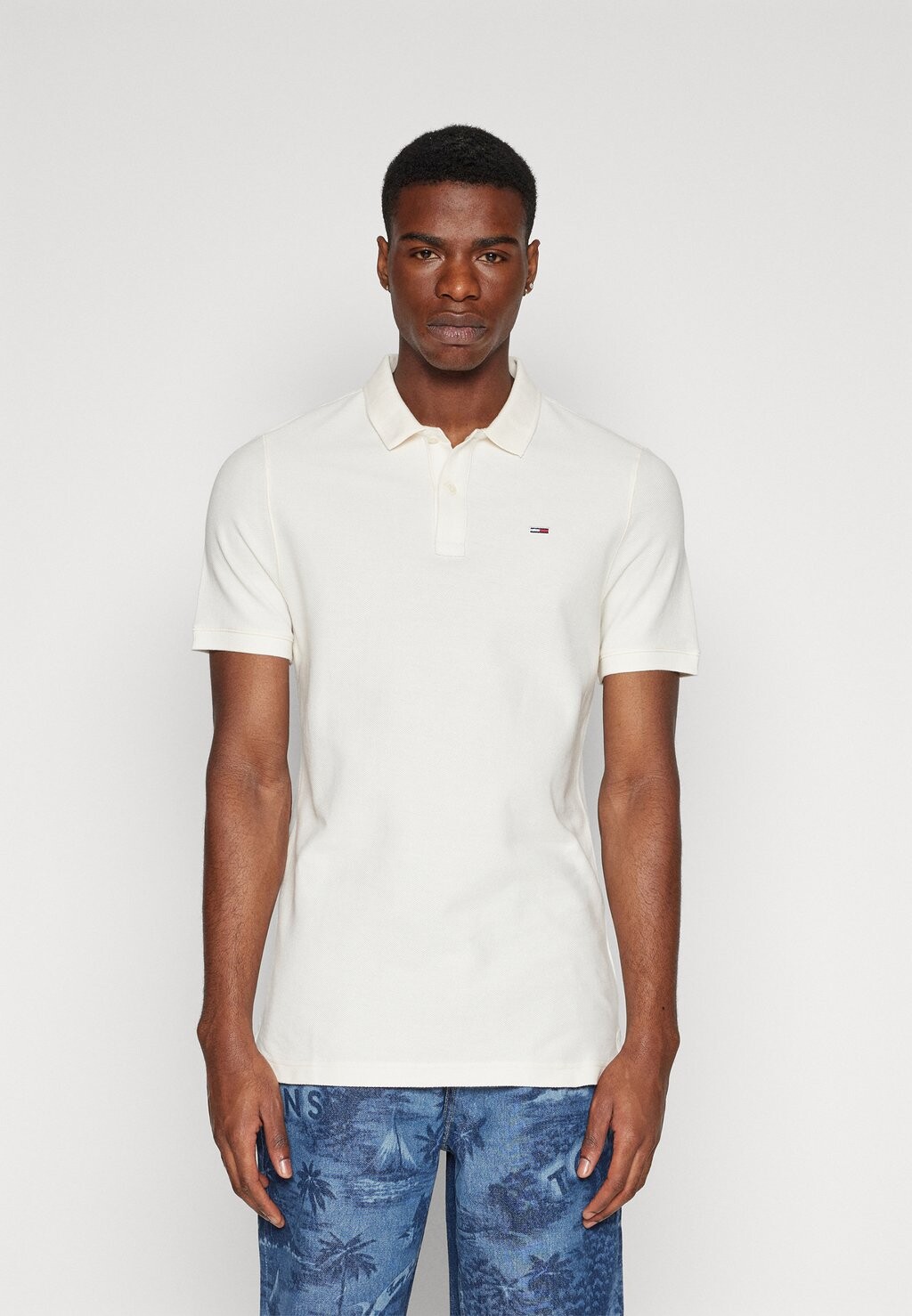 

Поло Slim Tommy Jeans, цвет ancient white
