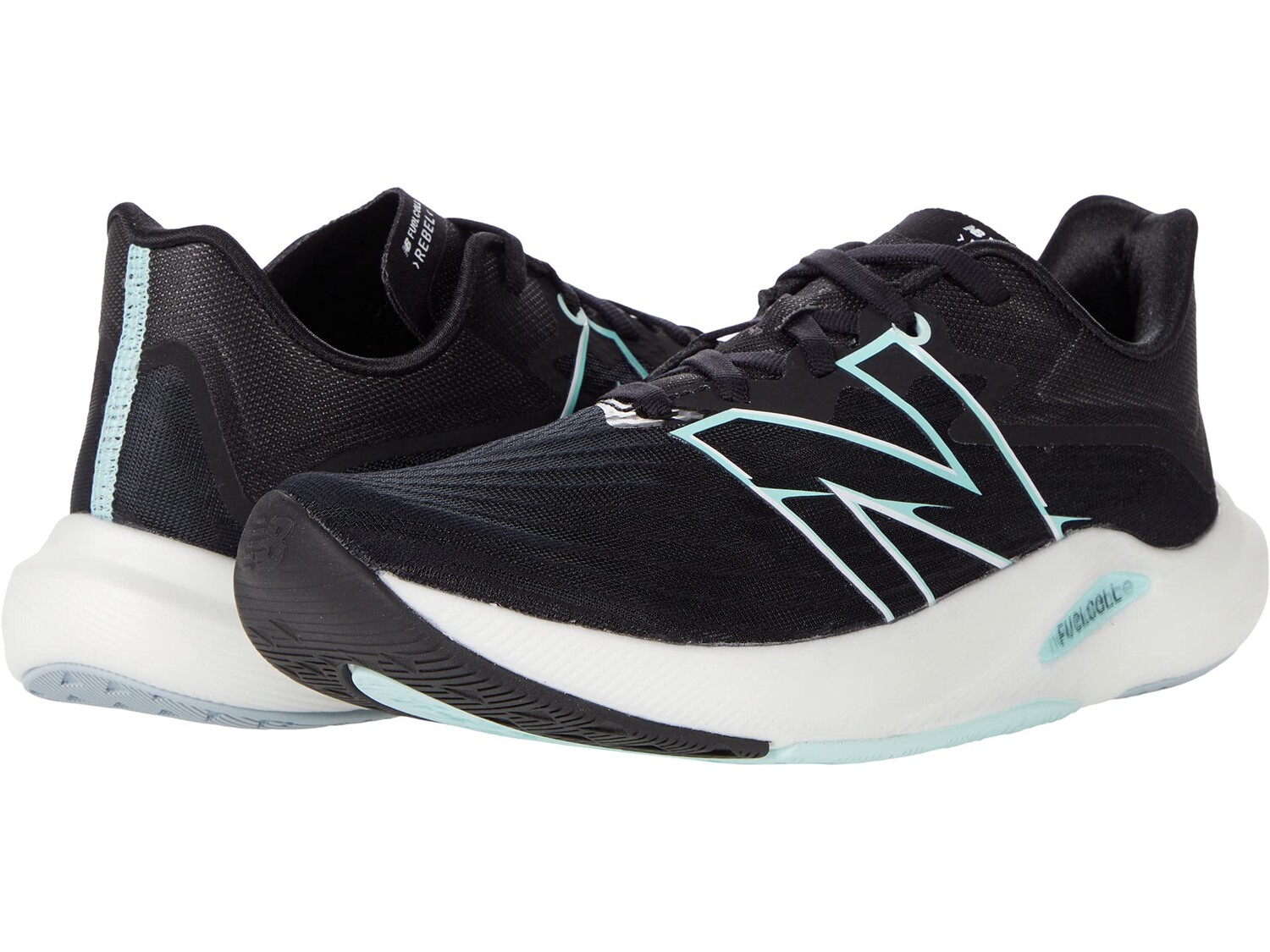 

Кроссовки New Balance FuelCell Rebel v2, черный/мятный
