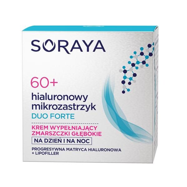 

Soraya Hyaluronic Microinjection Duo Forte 60+ дневной и ночной крем, заполняющий глубокие морщины 50мл