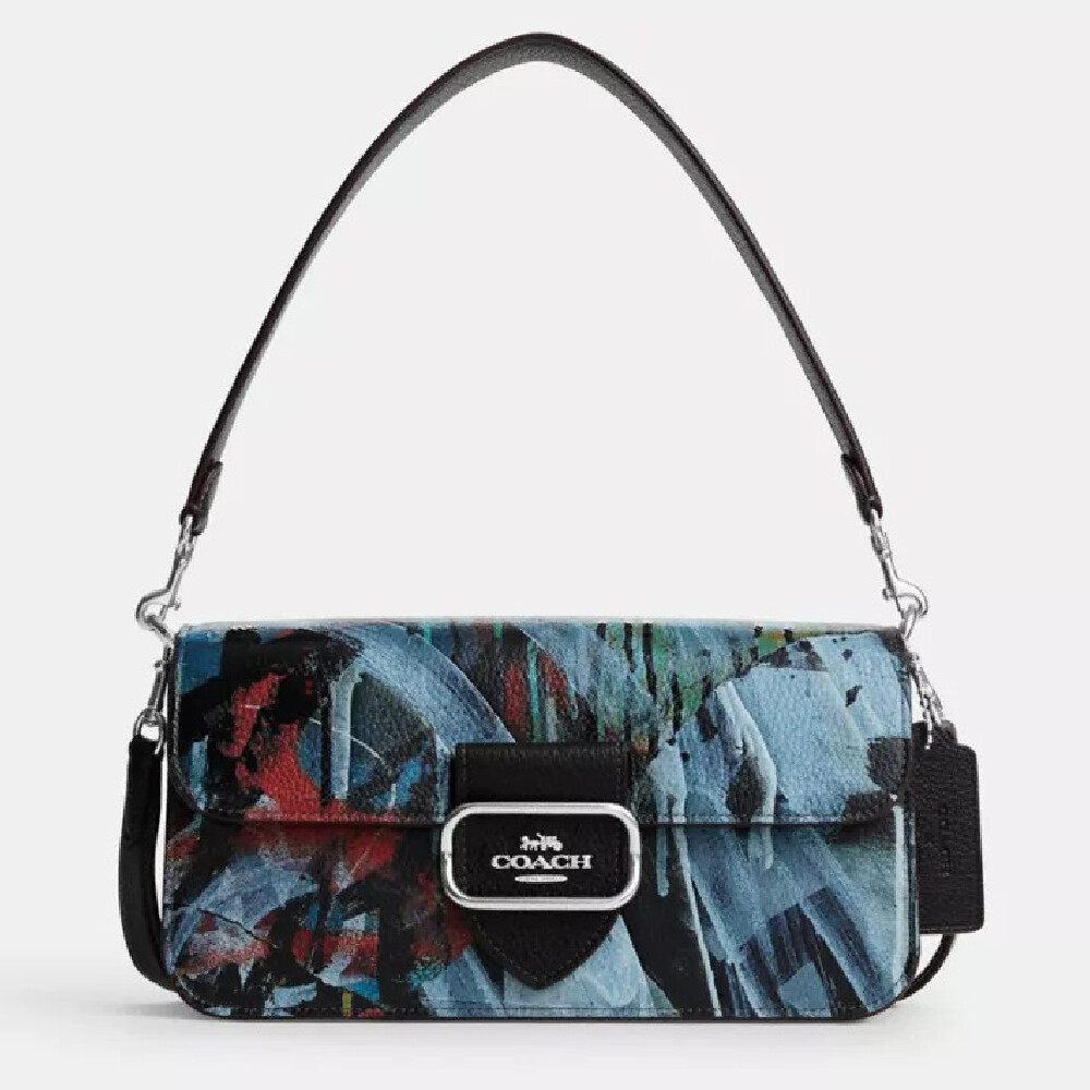 

Сумка Coach Outlet X Mint + Serf Morgan Shoulder, черный/мультиколор