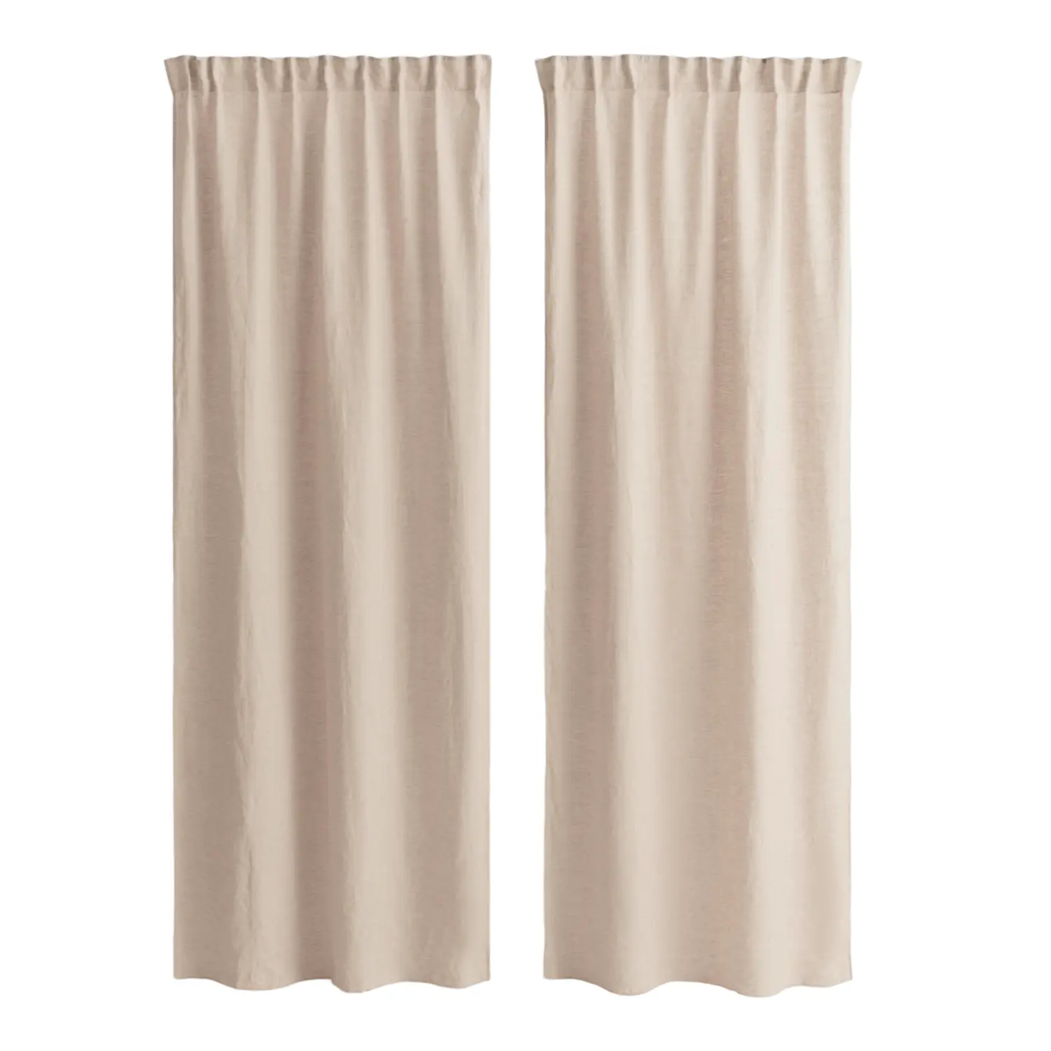 

Шторы H&M Home 2-pack Multiway Linen, 2 предмета, светло-бежевый