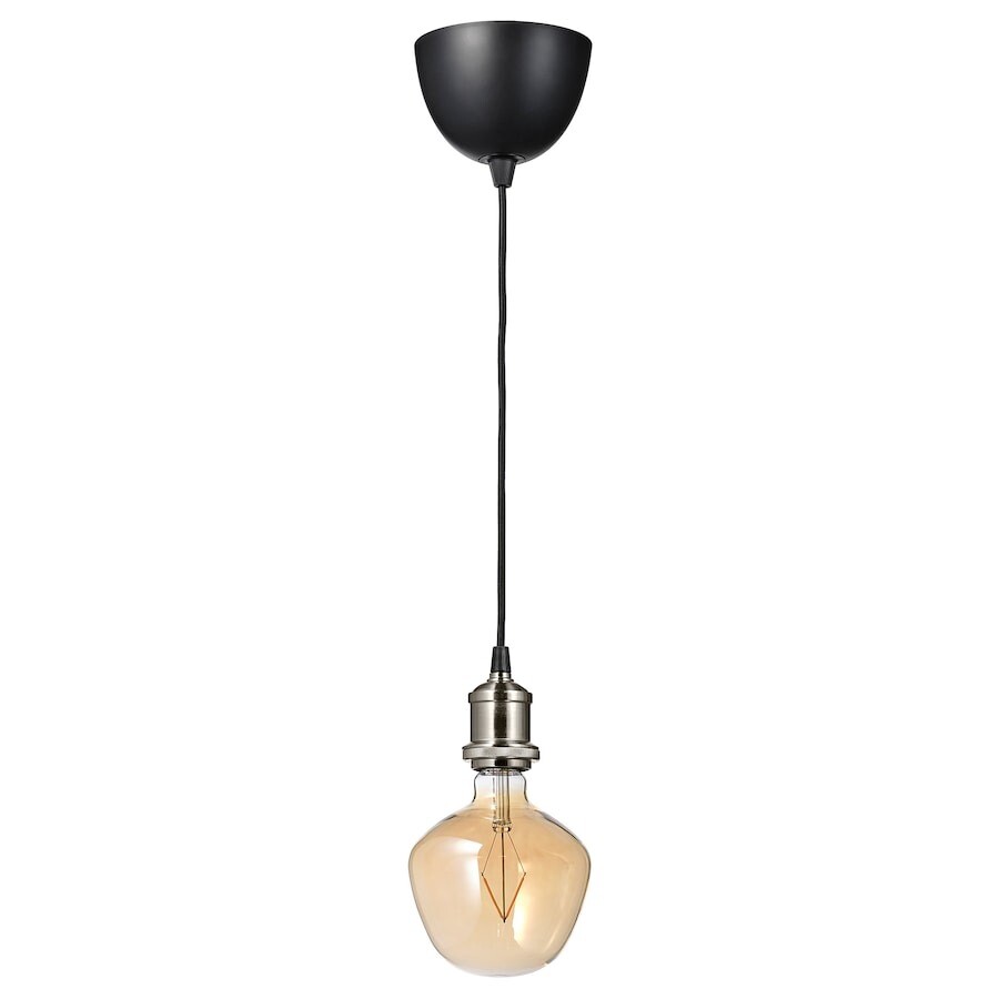 

Потолочный светильник+лампа Ikea Jаllby/Molnart Nickel Plated, коричневый
