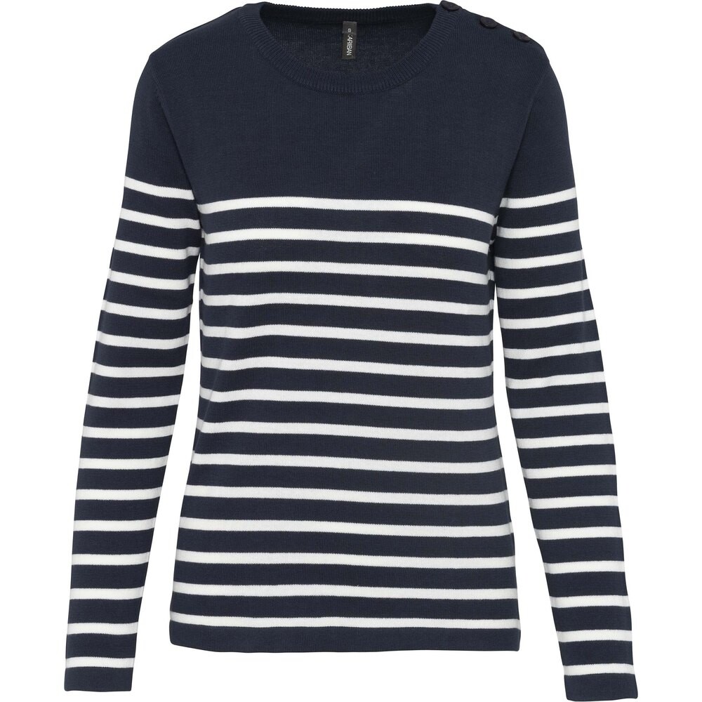

Свитер Kariban Cotton Col V, синий