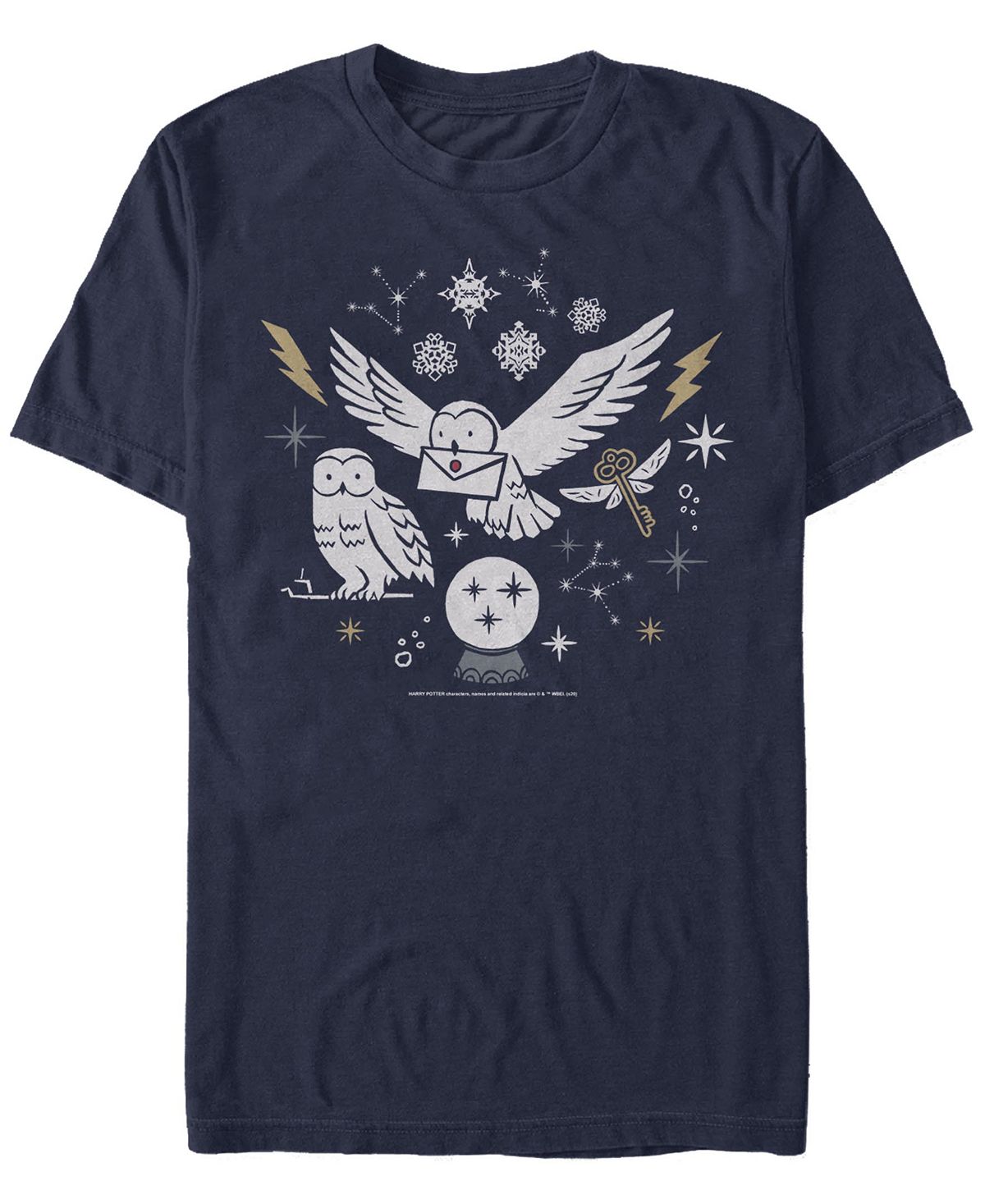 Мужская футболка с круглым вырезом с короткими рукавами wintery owls Fifth Sun, синий