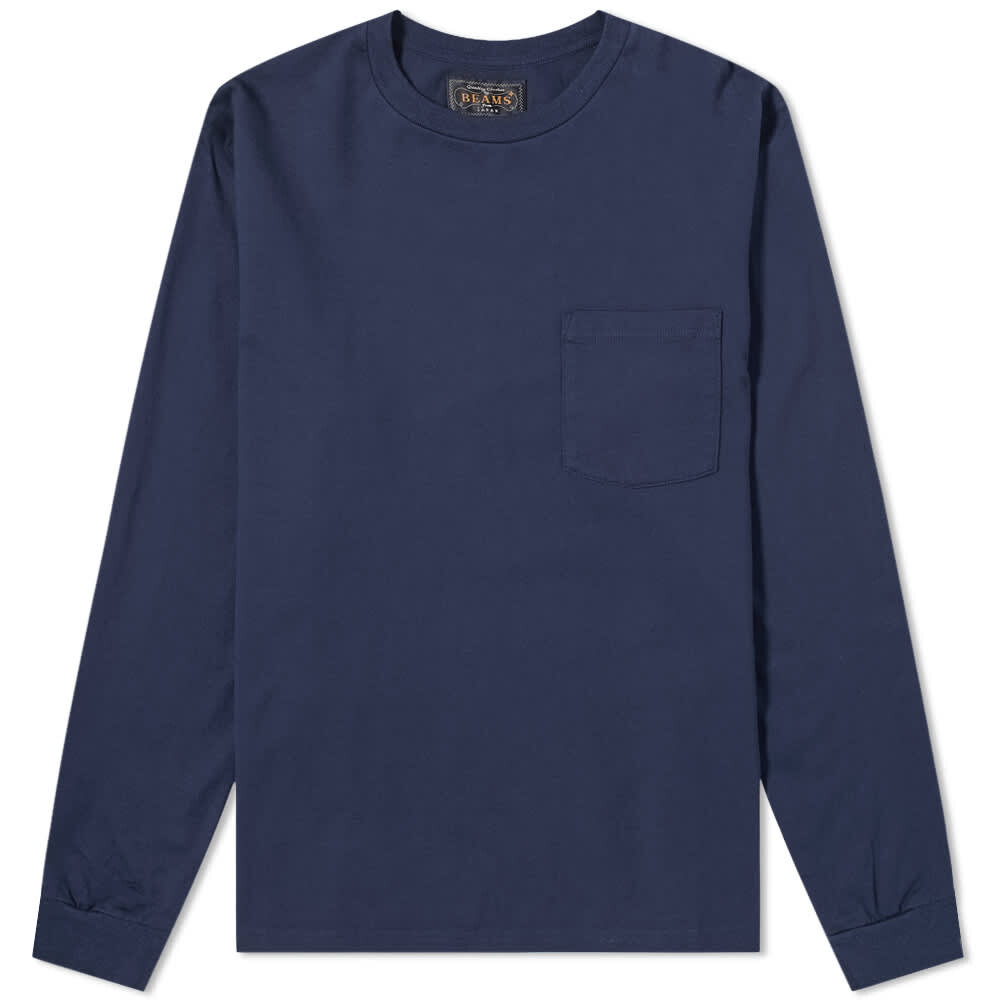 

Футболка Beams Plus Long Sleeve Pocket Tee, Черный