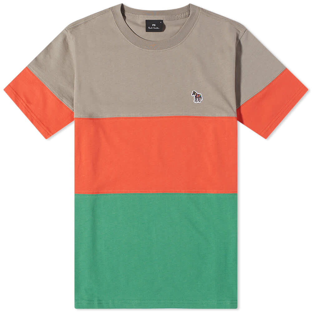 

Футболка Paul Smith Striped Panel Zebra Tee, Коричневый
