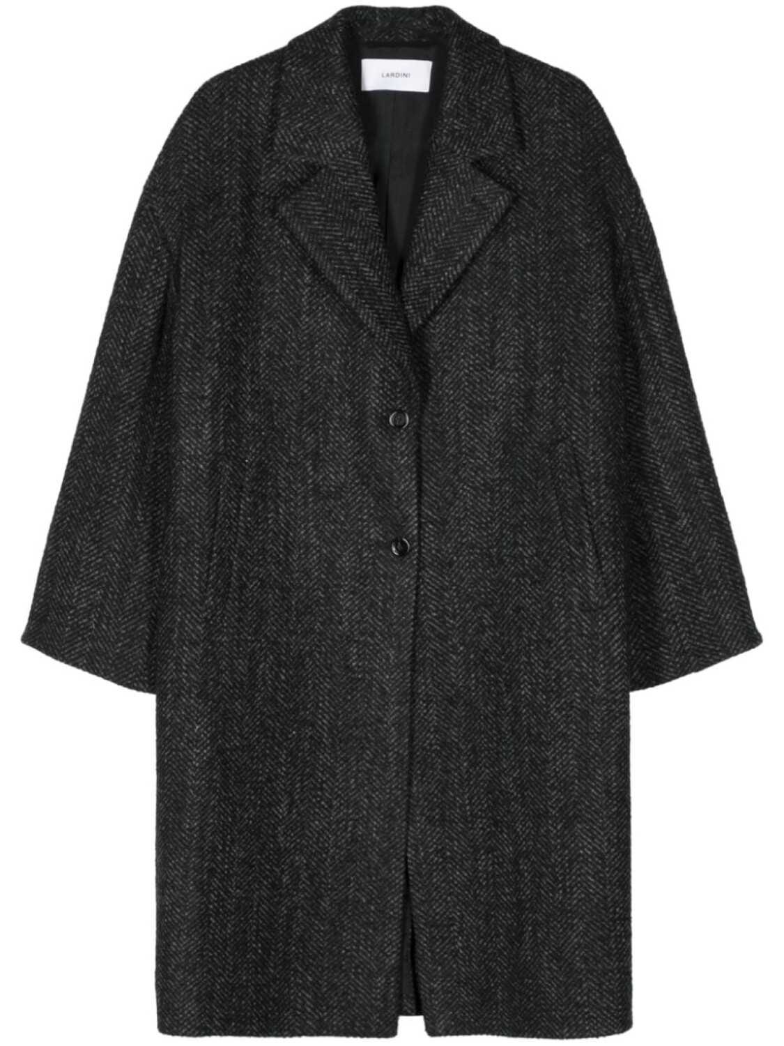 

Lardini пальто с узором в елочку, черный