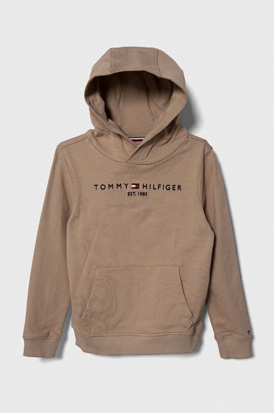 Детская хлопковая толстовка Tommy Hilfiger, бежевый фото