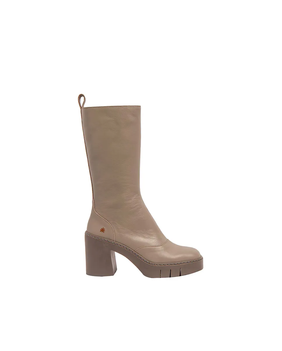

Женские кожаные ботинки на молнии Art, бежевый