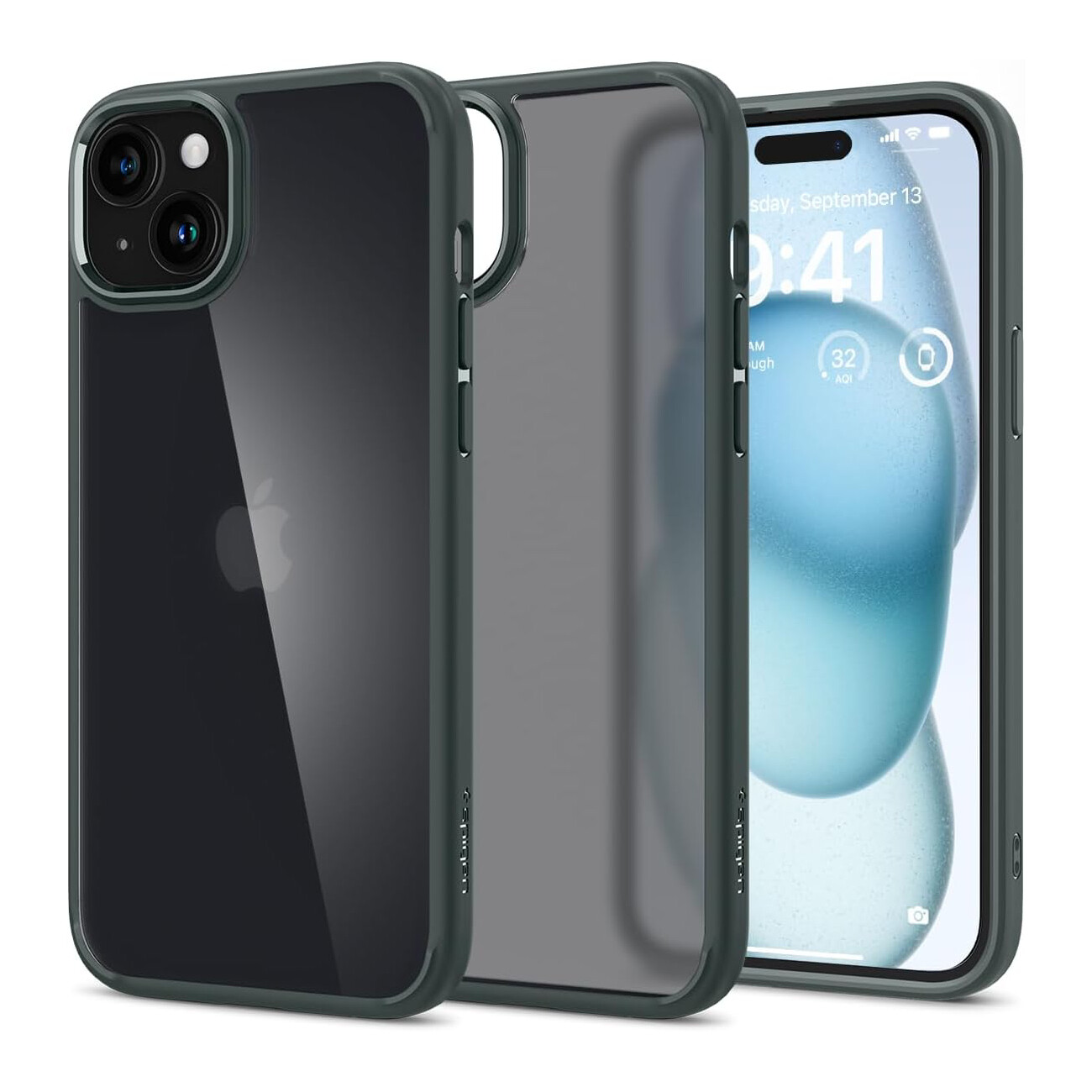 

Чехол Spigen Ultra Hybrid для iPhone 15, Frost Green, Прозрачный