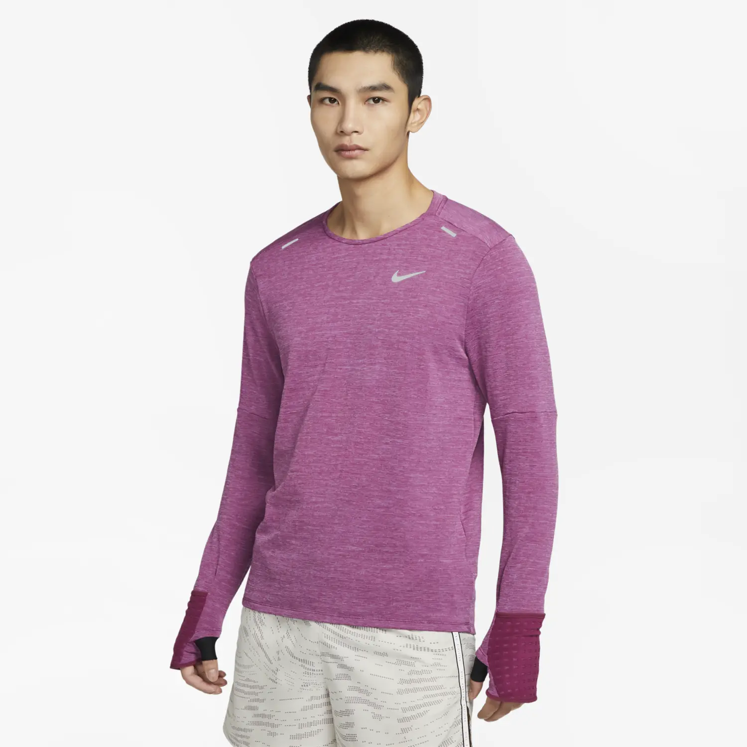 

Лонгслив Nike Therma Fit Ripple Element, сиреневый, Фиолетовый