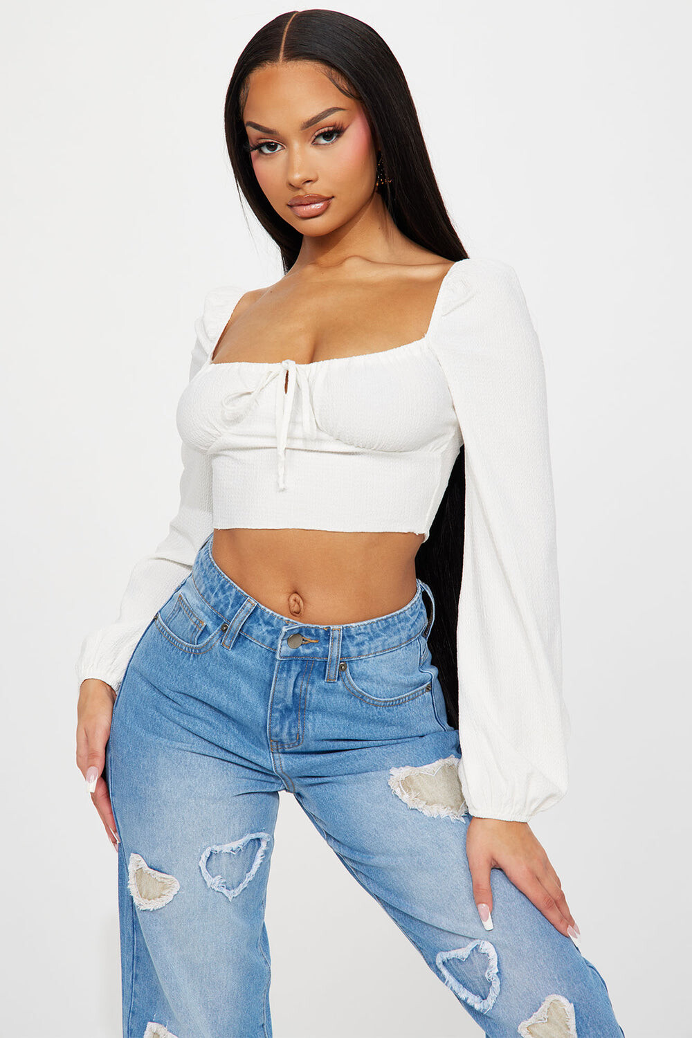 

Блузка Fashion Nova MXT4499FN, белый