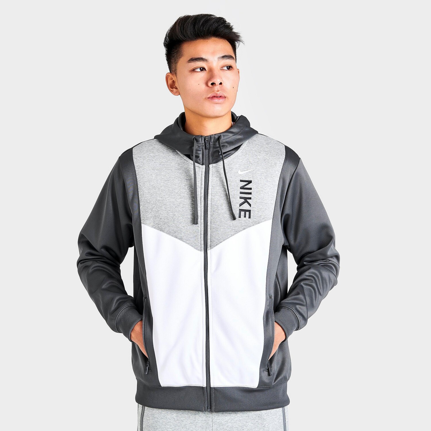 

Мужская худи Nike Sportswear Hybrid с молнией во всю длину, серый