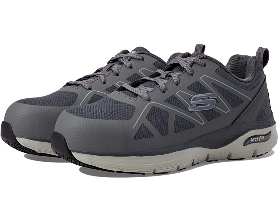 

Кроссовки Arch Fit SR - Vigorit Alloy Toe SKECHERS Work, серый