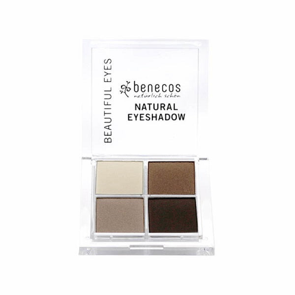 

Benecos Палетка теней Natural Quattro из 4 натуральных теней для век Coffee & Cream 8g