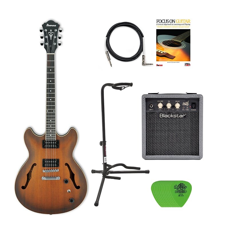 

Ibanez AS53 Artcore Semi-Hollow Electric Guitar (Tobacco Flat) с комплектом Blackstar Limited DEBUT10EBG Ibanez AS53 Artcore Semi-Hollow Electric Guitar (Tobacco) with Blackstar Bundle