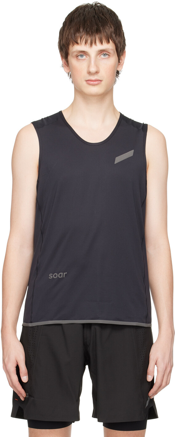

Черно-зеленая майка Running Singlet 2.0 Soar Running