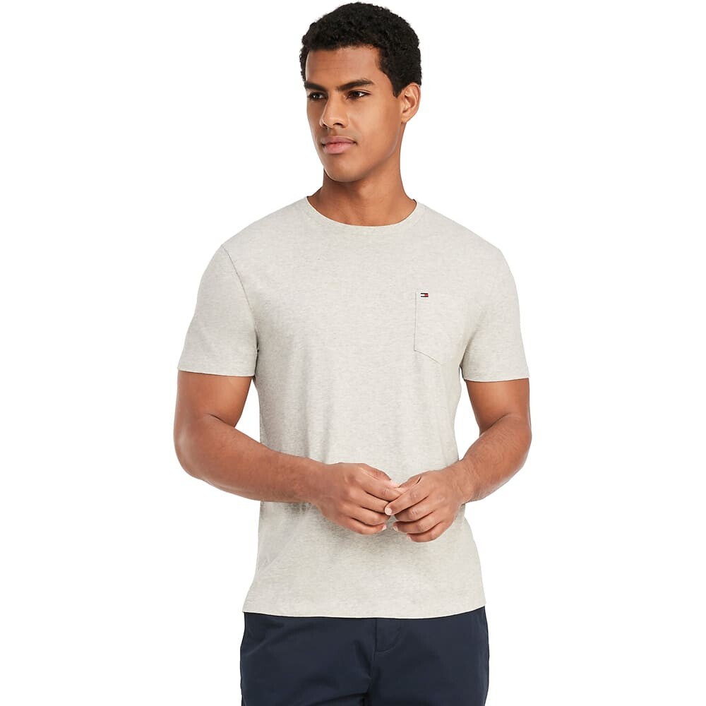 

Футболка Tommy Hilfiger Essential Classic Pocket, светло-серый